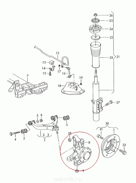 Замена подшипника ступицы для Mercedes Sprinter, Vito, Viano VW Crafter